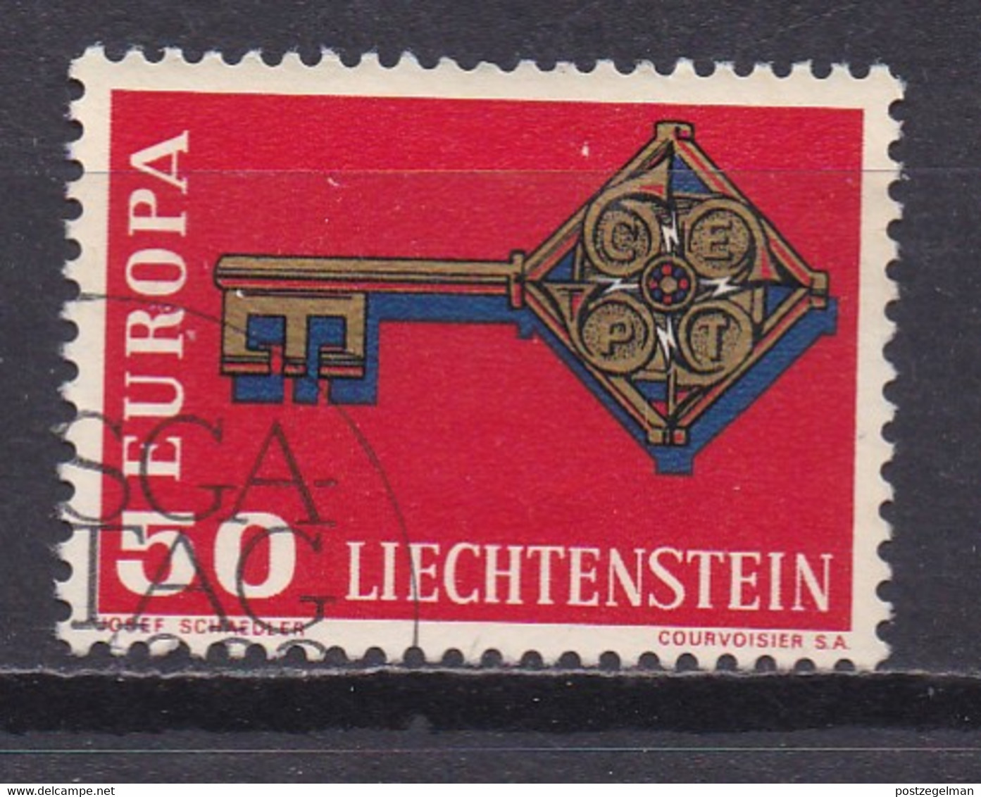 LIECHTENSTEIN, 1968, MNH Stamp(s) , Europe CEPT, Michel Nr(s). 495, Scannr. M22481 - Usati