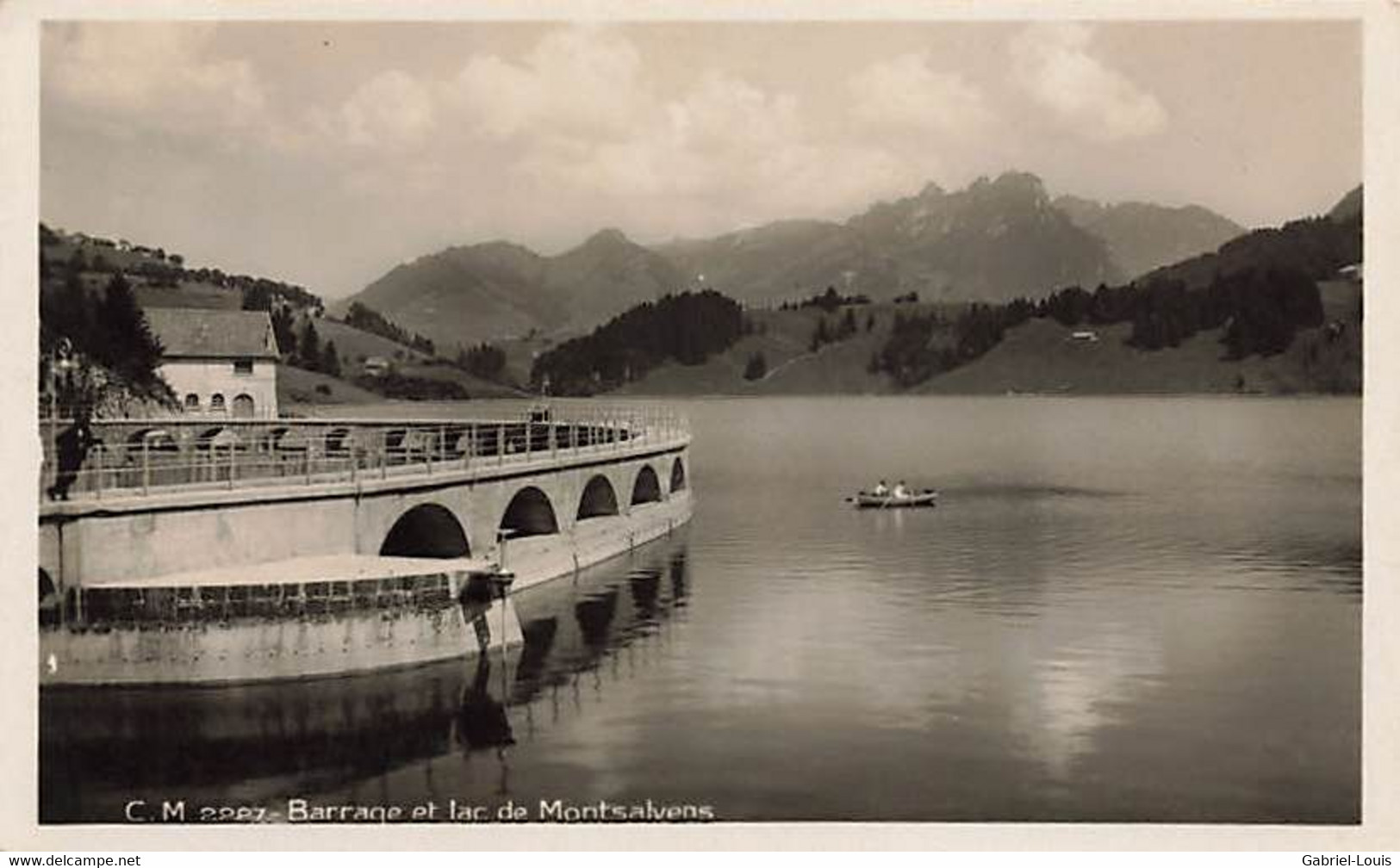 Barrage Et Lac Du Montsalvans 1929 Charmey - Charmey