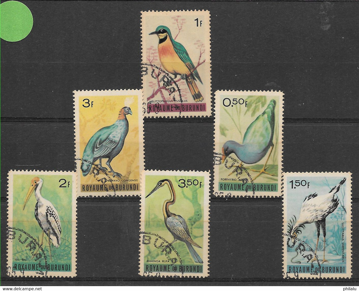 BURUNDI Y Et T 123 à 128 De 1965 Oiseaux Birds Vogels. - Used Stamps