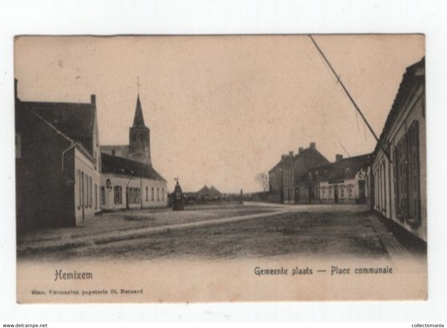 1 Oude Postkaart Hemixem Hemiksem Gemeente Plaats  1911 - Hemiksem