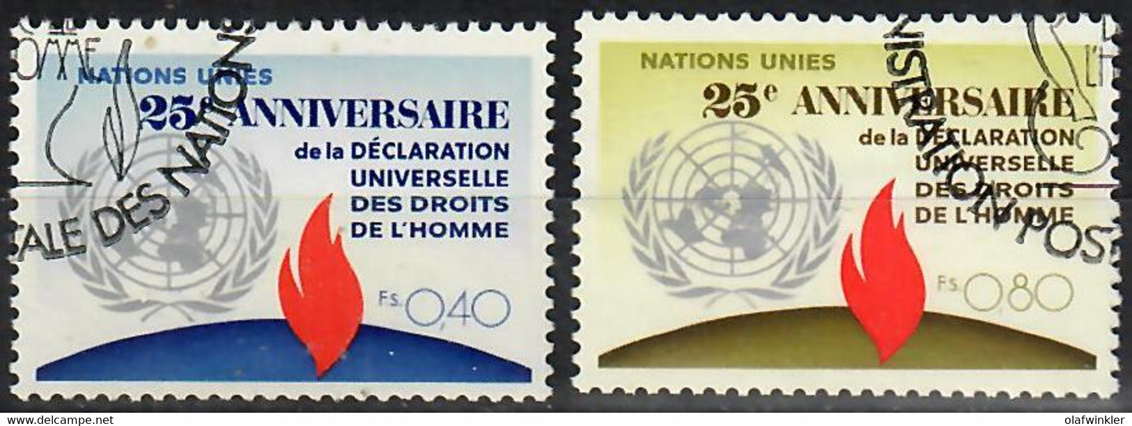 1973 Droits De L'Homme Zum 35-36 / Mi 35-36 / Sc 35-36 / YT 35-36 Oblitéré / Gestempelt /used [zro] - Used Stamps