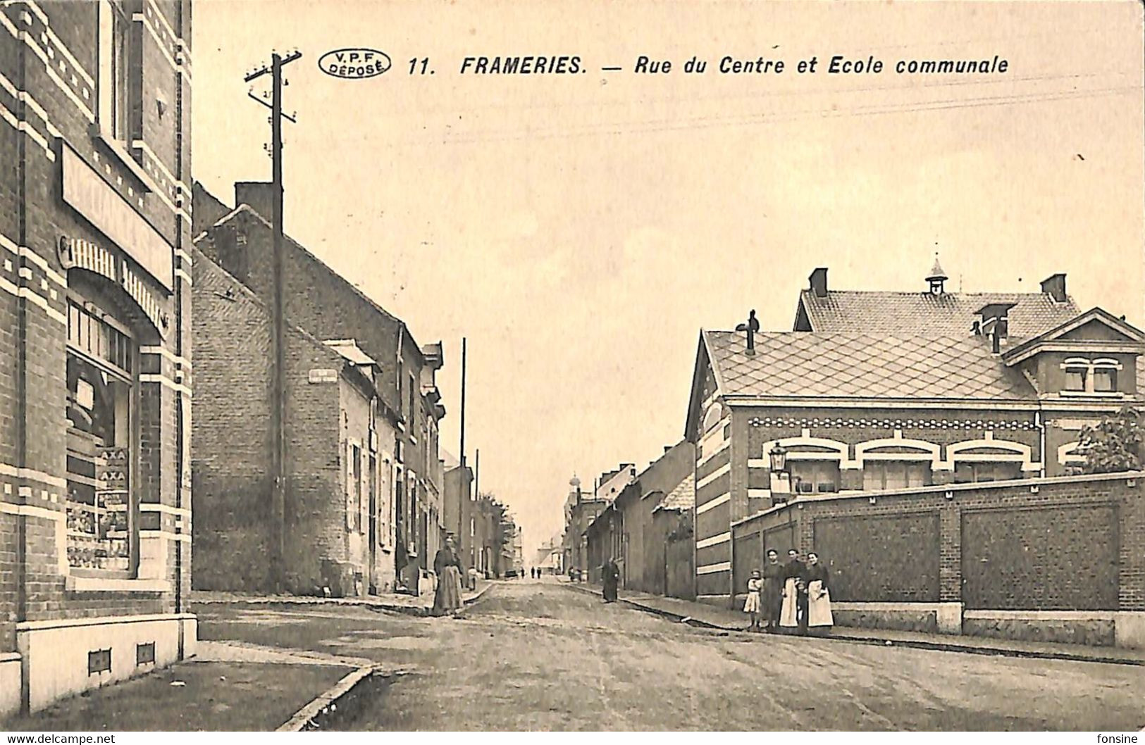 Frameries -  Rue Du Centre & Ecole Communale - Frameries