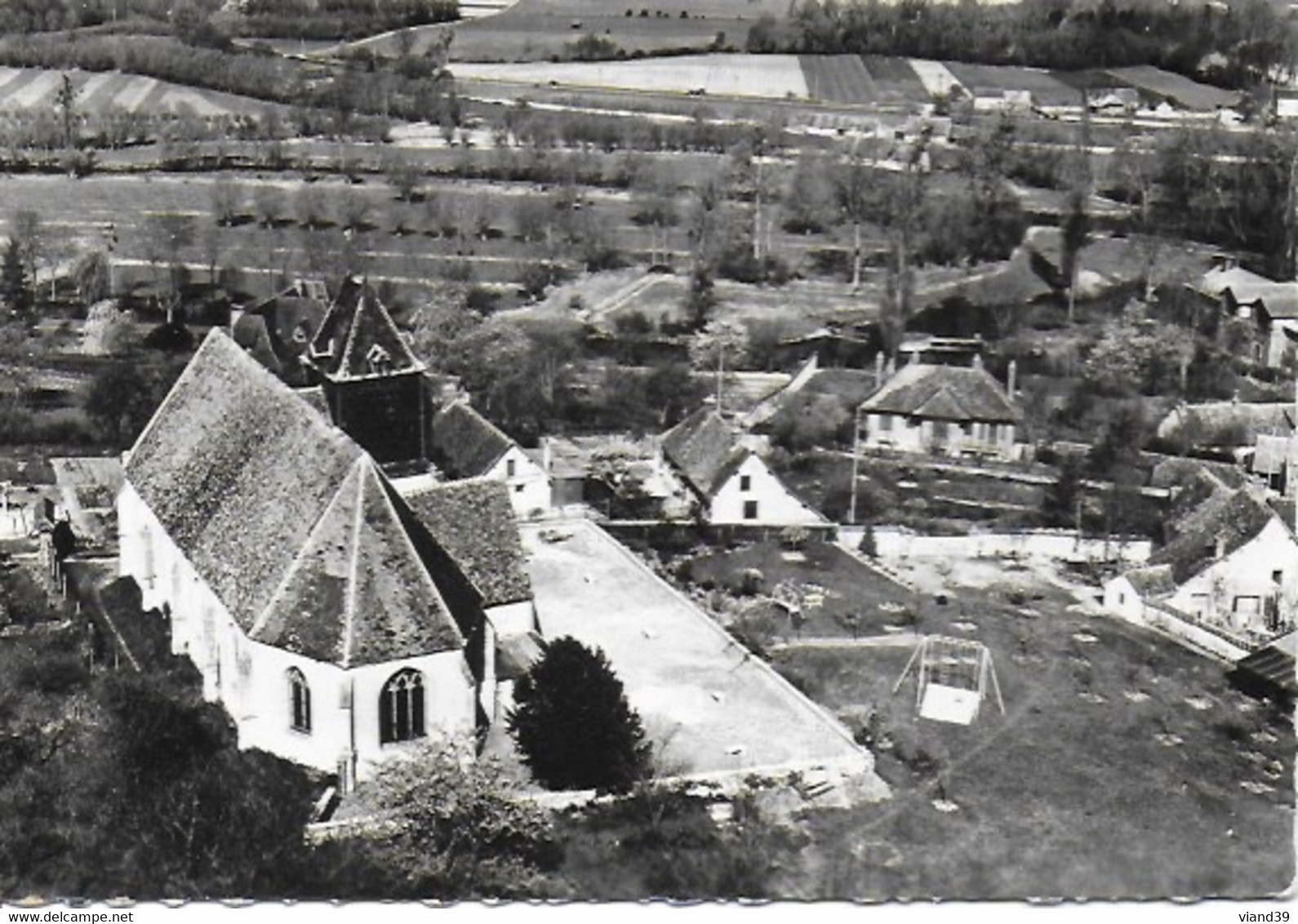 Sorel-Moussel  -  L'église.    -  Cachet Poste 1959 - Sorel-Moussel