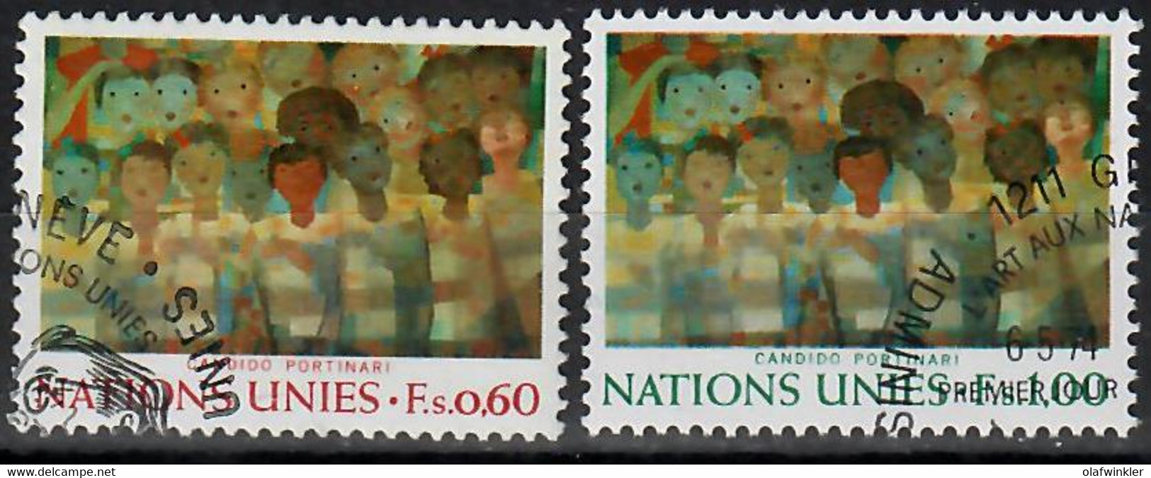 1974 L'art Aux Nations Unies (II) Zum 41-42 / Mi 41-42 / YT 41-42 / Sc 41-42 Oblitéré / Gestempelt /used [zro] - Gebruikt