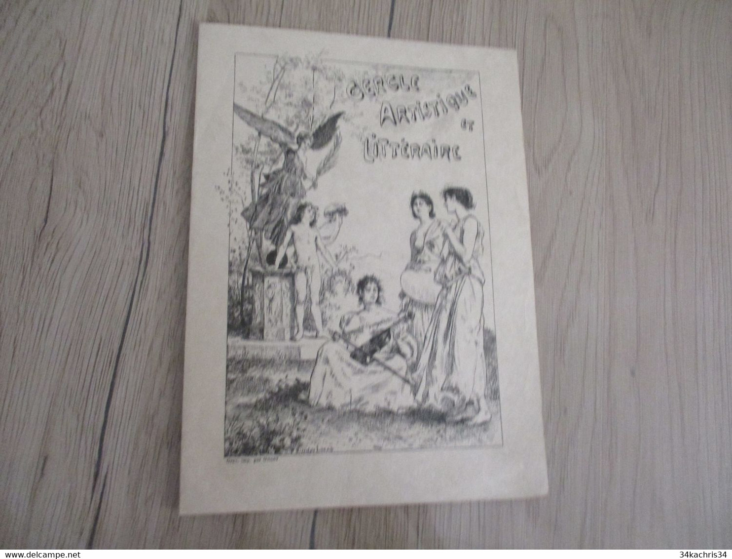 Programme Illustré Par Hippolyte Lucas Cercle Artistique Et Littéraire 1893 - Programme