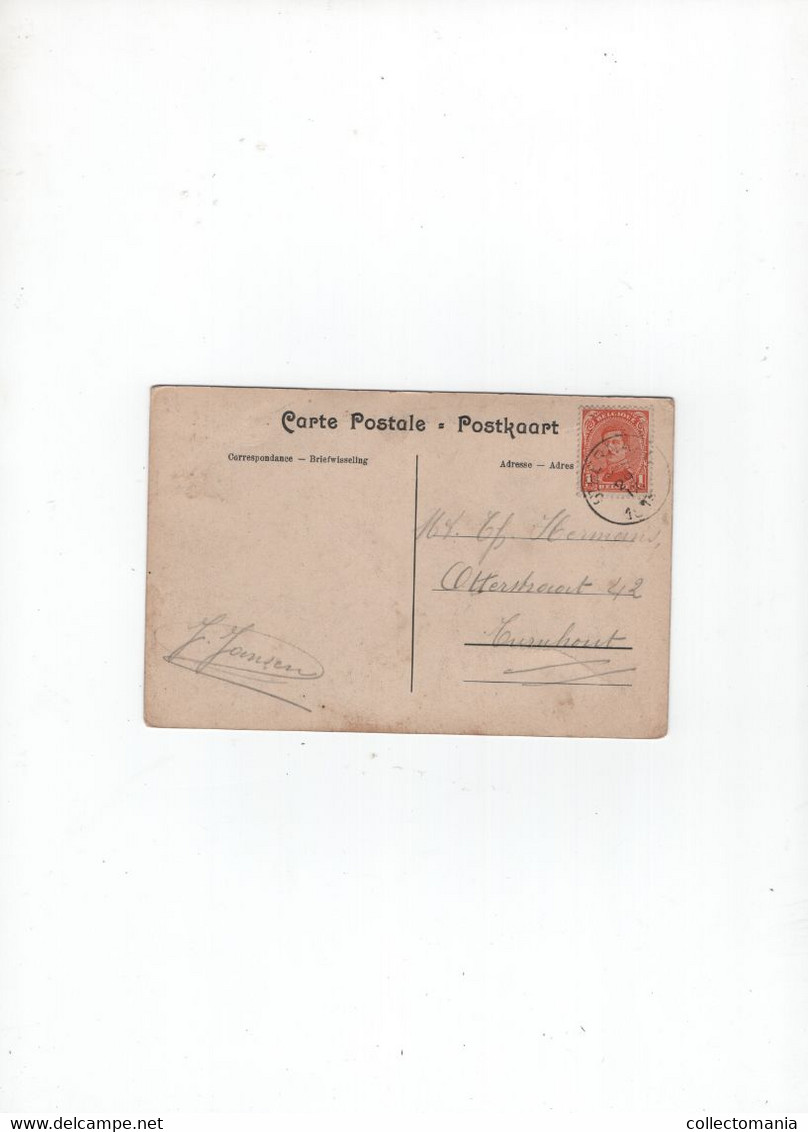 1 Oude Postkaart Hemixem Hemiksem  De Statie 1907 - Hemiksem