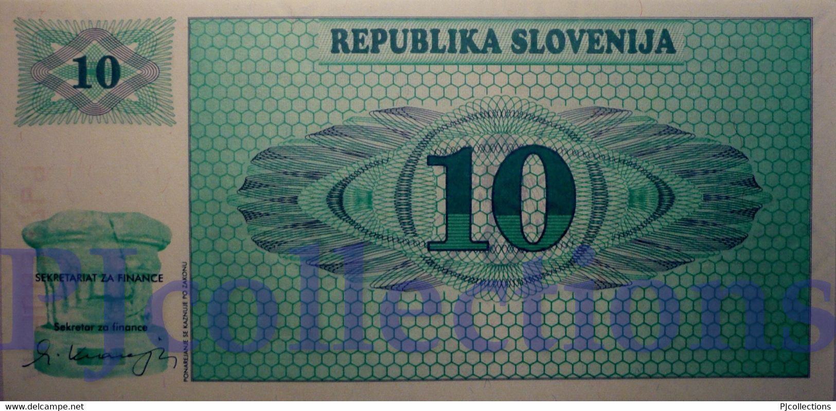 SLOVENIA 10 TOLARJEV 1990 PICK 4s1 SPECIMEN UNC - Slovénie