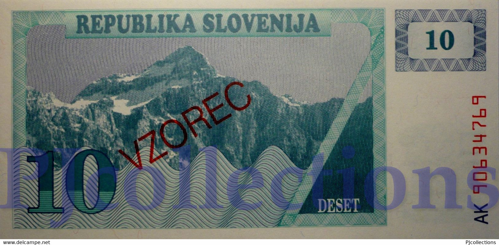 SLOVENIA 10 TOLARJEV 1990 PICK 4s1 SPECIMEN UNC - Slovénie