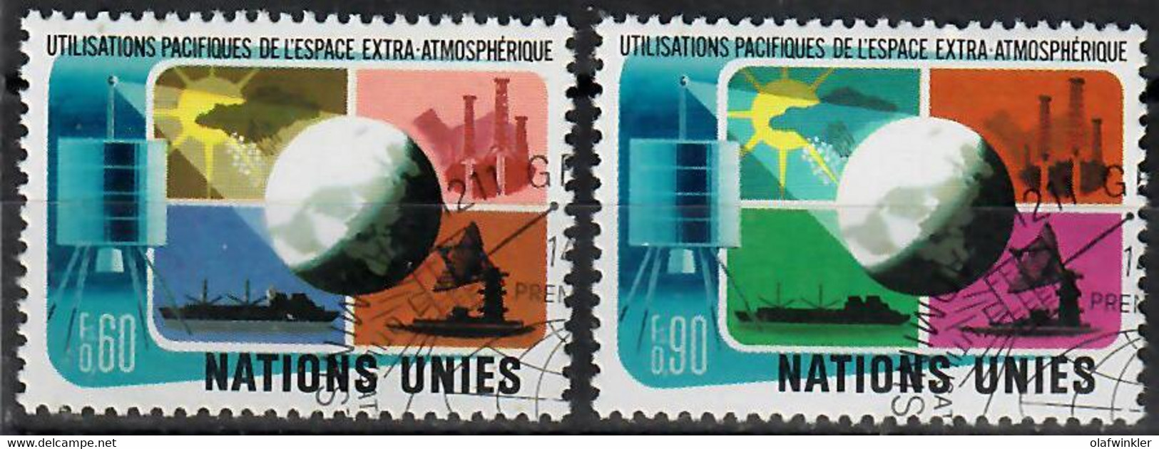 1975 Utilisations Pacifiques De L'espace Zum 46-47 / Mi 46-47 / YT 46-47 / Sc 46-47 Oblitéré / Gestempelt /used [zro] - Used Stamps