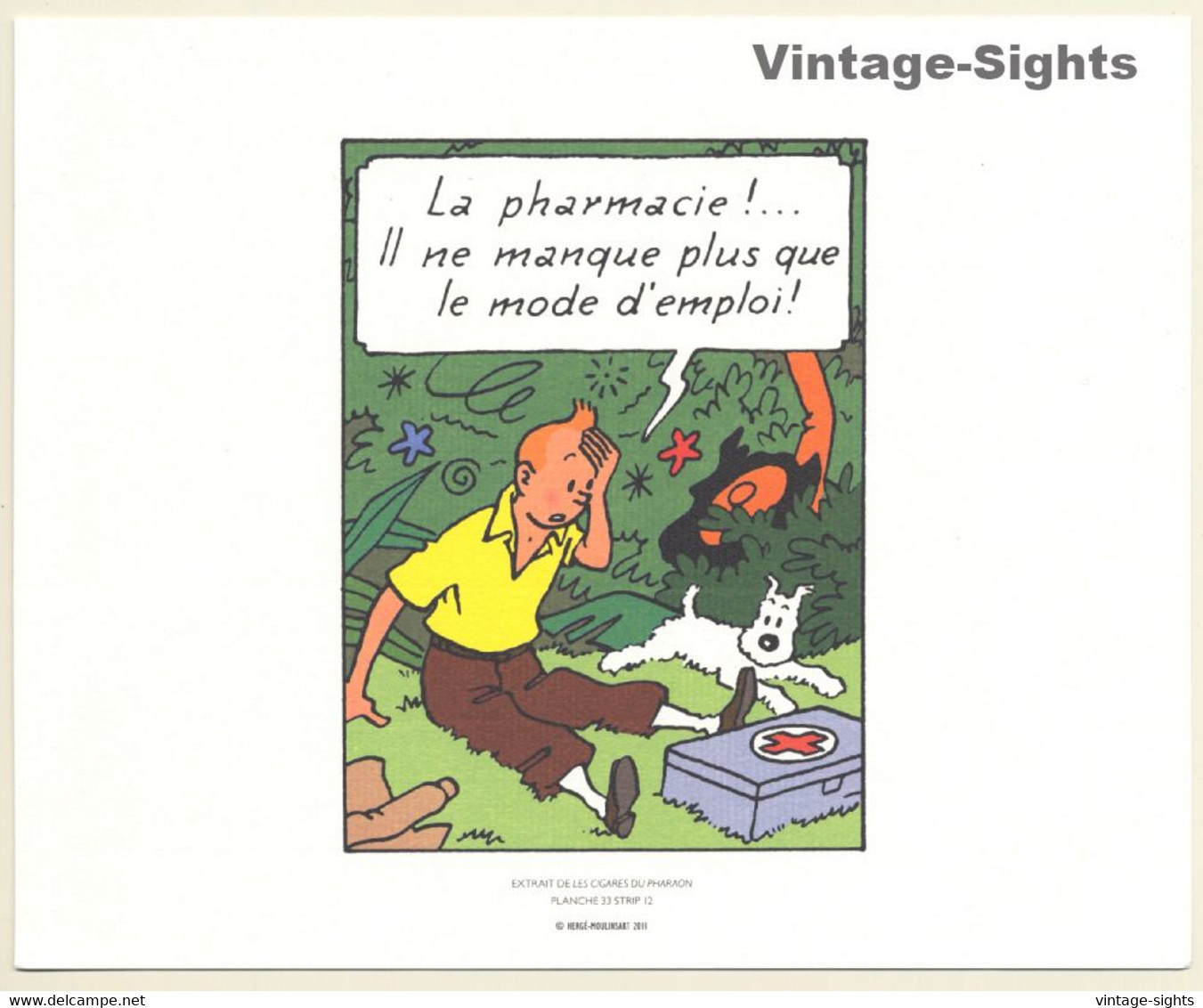 Tintin - Les Cigars Du Pharaon*2 (Lithography Hergé Moulinsart 2011) - Serigraphien & Lithographien