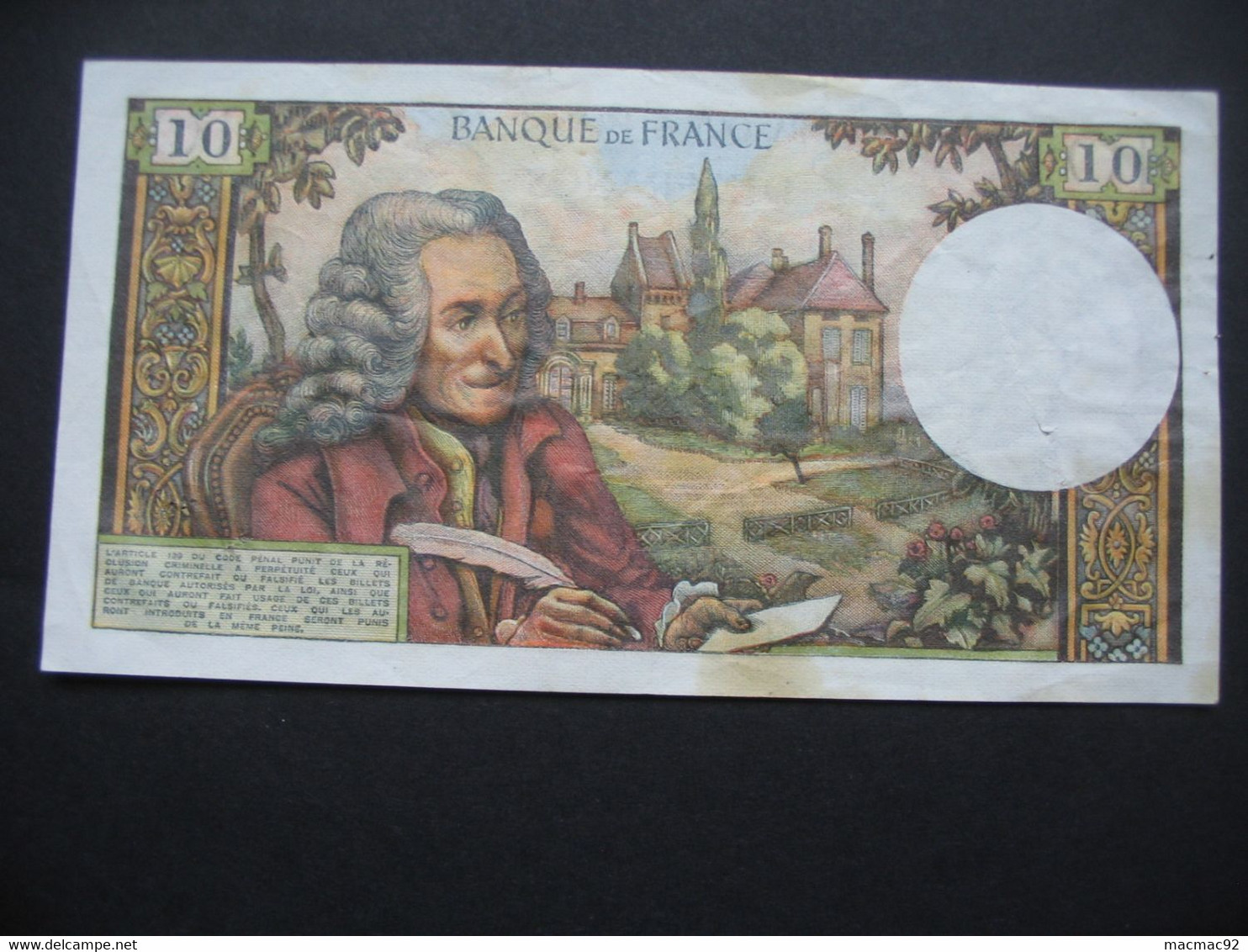 10 Dix Francs Voltaire 8-5-1970  **** EN ACHAT IMMEDIAT **** - 10 F 1963-1973 ''Voltaire''