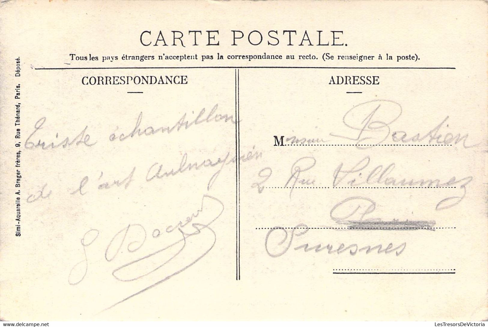 CPA Thèmes - Transports - Chemin De Fer -Aulnay Sous Bois - Intérieur De La Gare - Cantin Dépositaire - Oblitérée - Estaciones Con Trenes