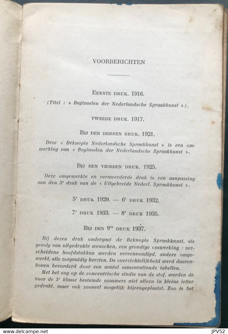 (511) Nederlandse Spraakkunst - 1943 - 171 Blz. - P. ED. Fraussen - Scolaire