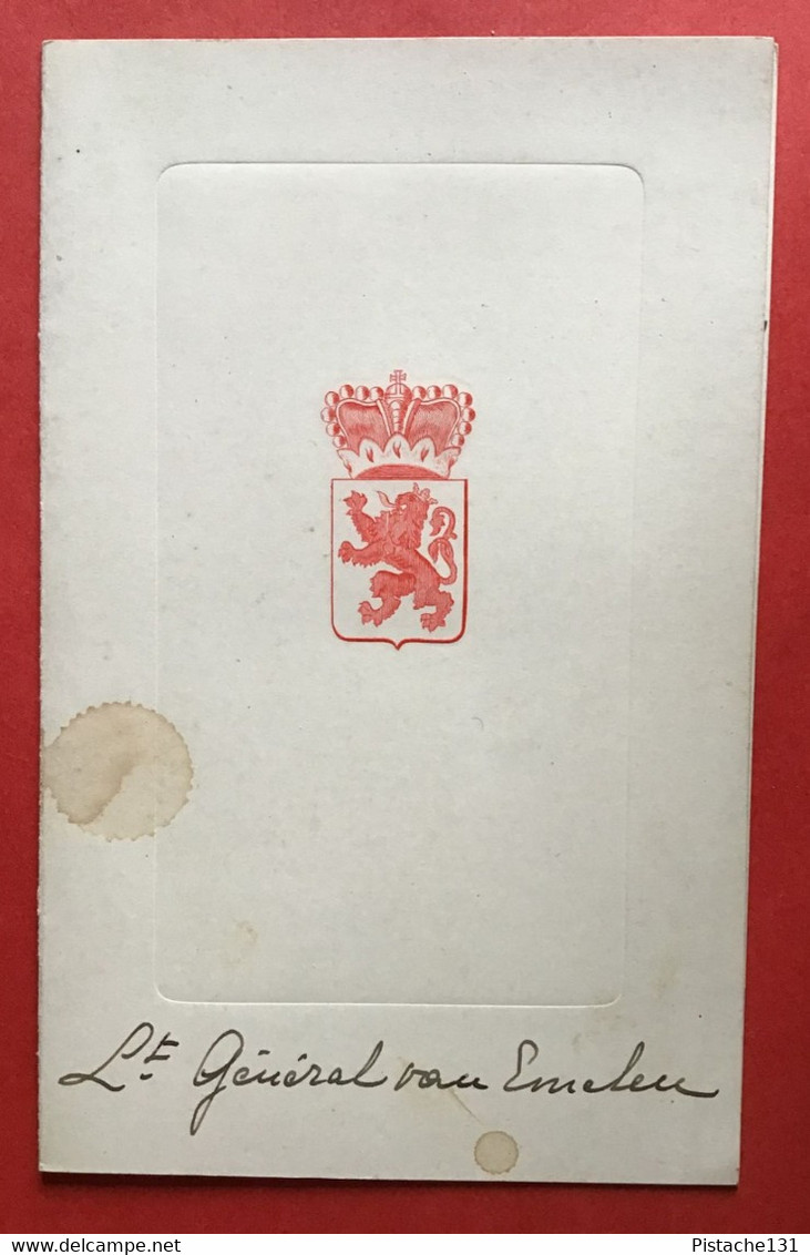 MENU HASSELT 1934 - LUITENANT GENERAAL VAN EMELEN - Menus