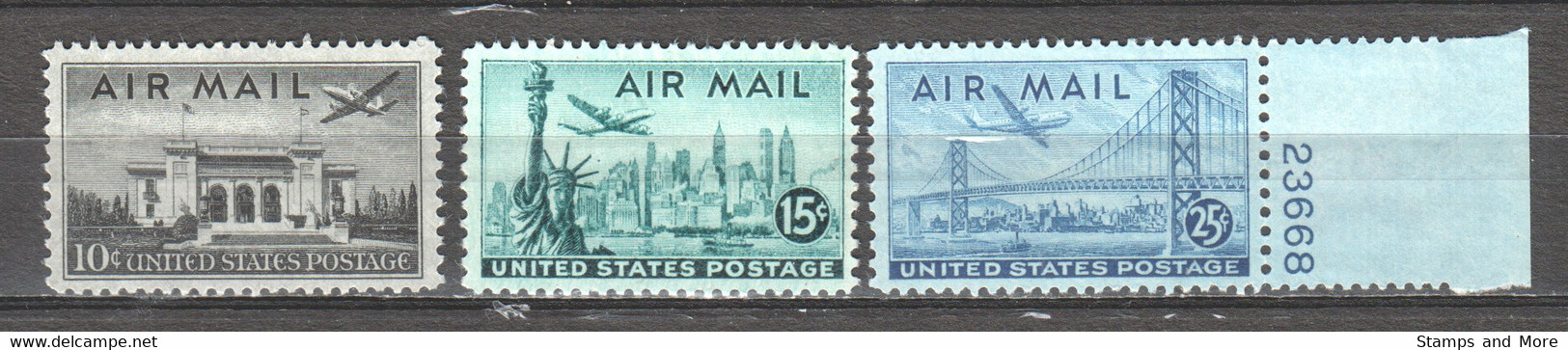 USA 1947 Mi 560-562 MNH AIRPLANES - 2b. 1941-1960 Nuevos