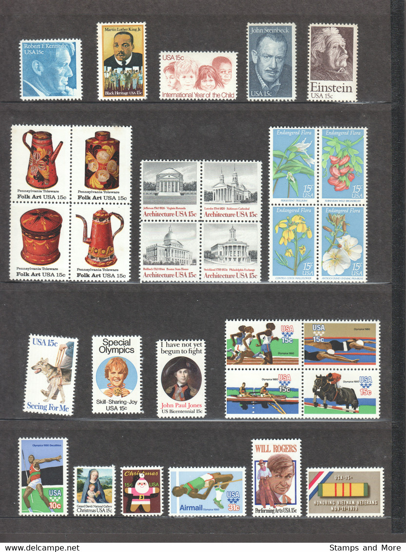 USA 1979 - SPECIAL FOLDER MNH COMMEMORATIVE STAMPS - Full Years