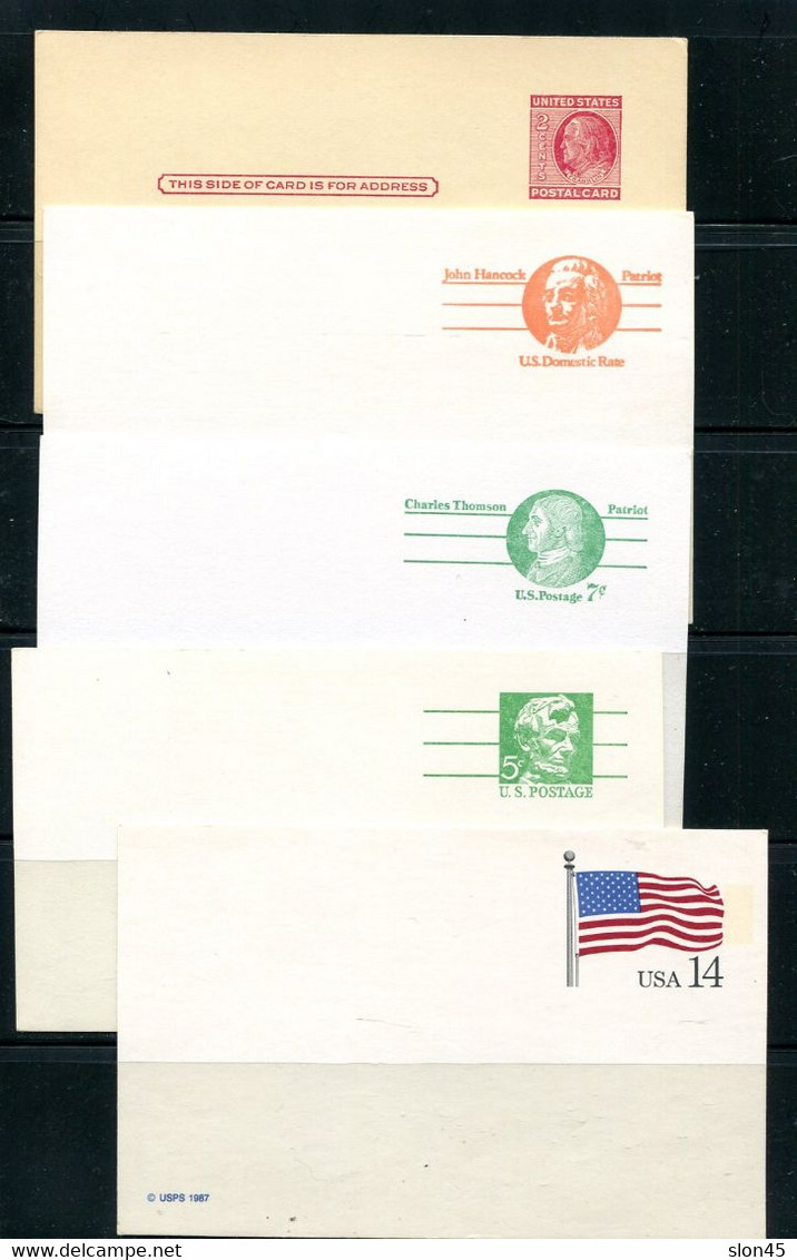 USA 10 Postal Stationary Cards Patriots Unused 14423 - Other & Unclassified