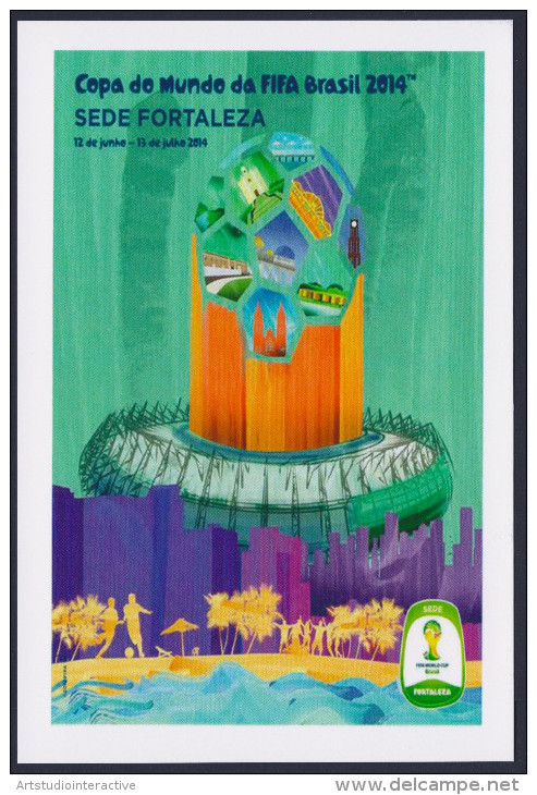 2014 BRASILE "CIUDADES SEDE - MONDIALI DI CALCIO 2014" SET CARTOLINE NUOVE