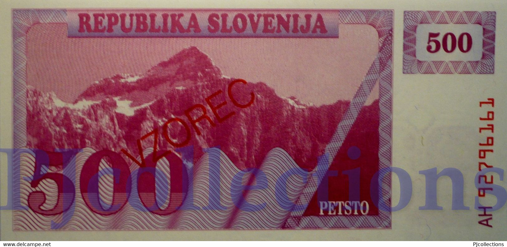 SLOVENIA 500 TOLARJEV 1990 PICK 8s1 SPECIMEN UNC - Slovénie