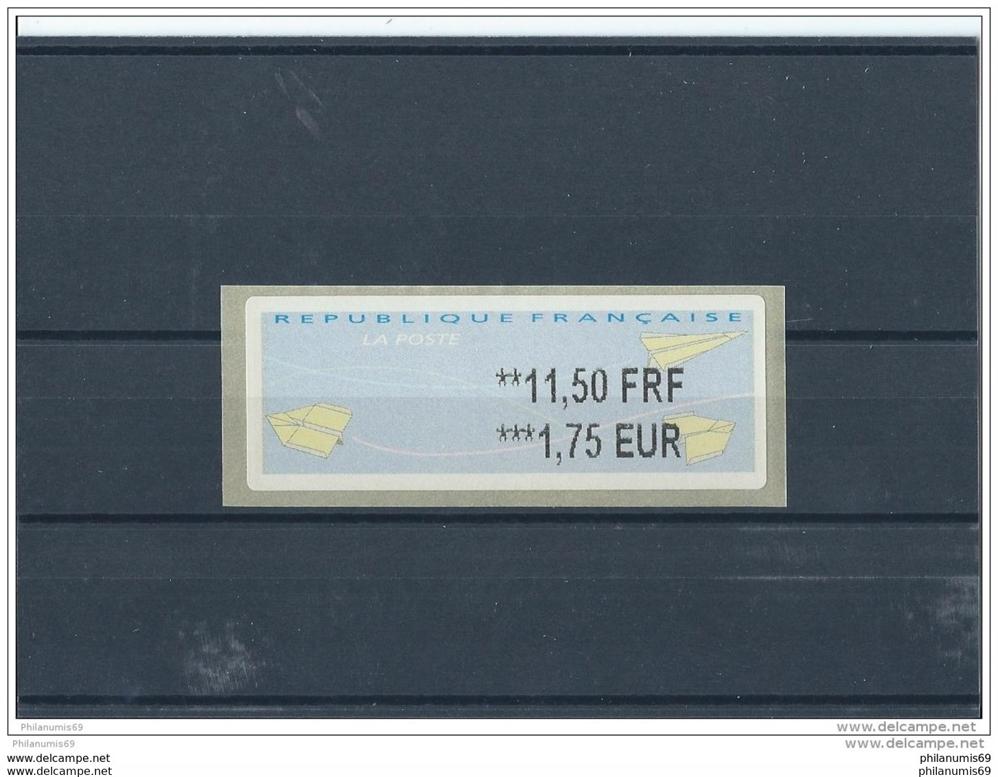 FRANCE - 2000 VIGNETTE 11,50 FRF/1,75 EUR - IMPRESSION EN NOIR ** LUXE - 2000 Type « Avions En Papier »