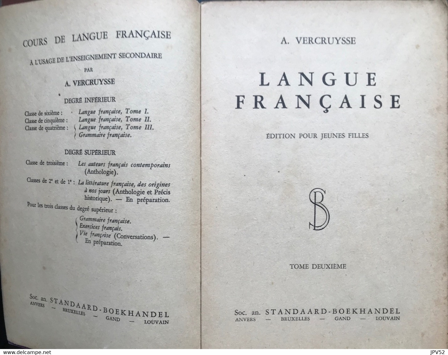 (515) Langue Française - A. Vercruysse - 194 Blz. - Scolaire