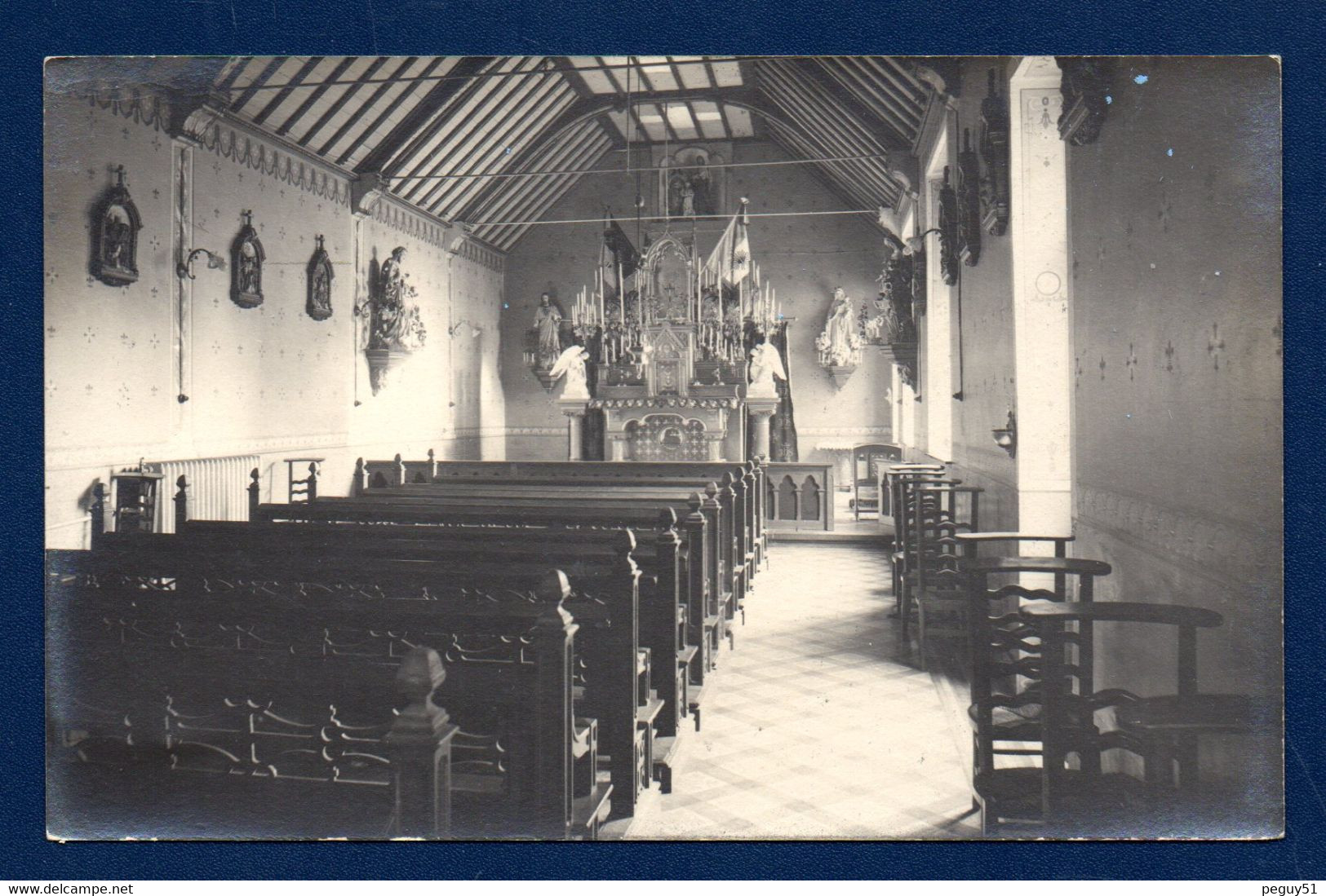 Virton. Carte-photo. Ecole Ménagère & Agricole. Chapelle - Virton