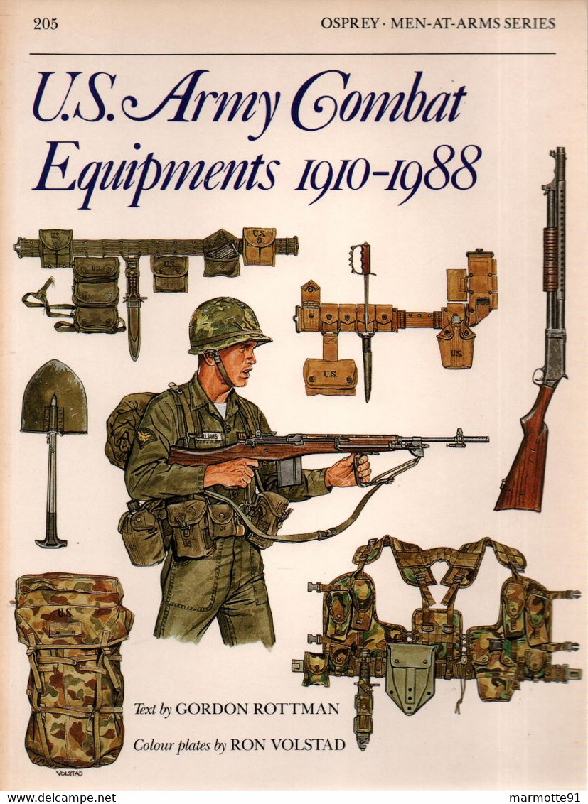 OSPREY  US ARMY COMBAT EQUIPMENTS 1910 1988  ARMEE AMERICAINE EQUIPEMENTS BRELAGE - Inglese
