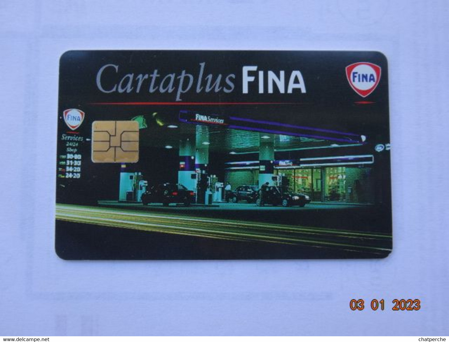 CARTE  A PUCE CHIP CARD LAVAGE AUTO AUTOMOBILE CARTAPLUS FINA - Car Wash Cards