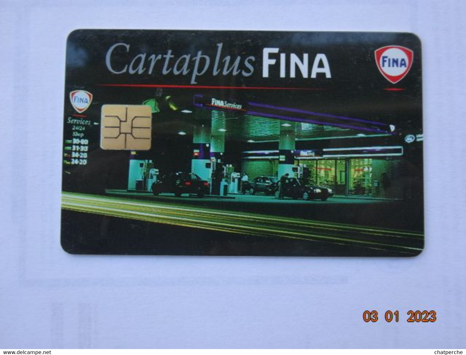 CARTE  A PUCE CHIP CARD LAVAGE AUTO AUTOMOBILE CARTAPLUS FINA - Lavage Auto