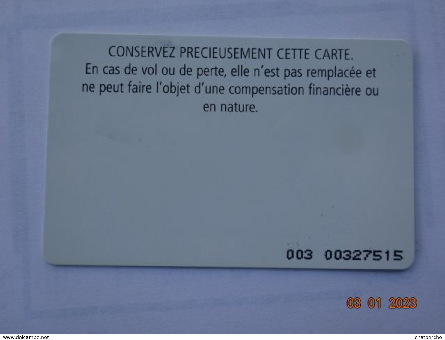 CARTE  A PUCE CHIP CARD LAVAGE AUTO AUTOMOBILE CARTAPLUS FINA - Lavage Auto