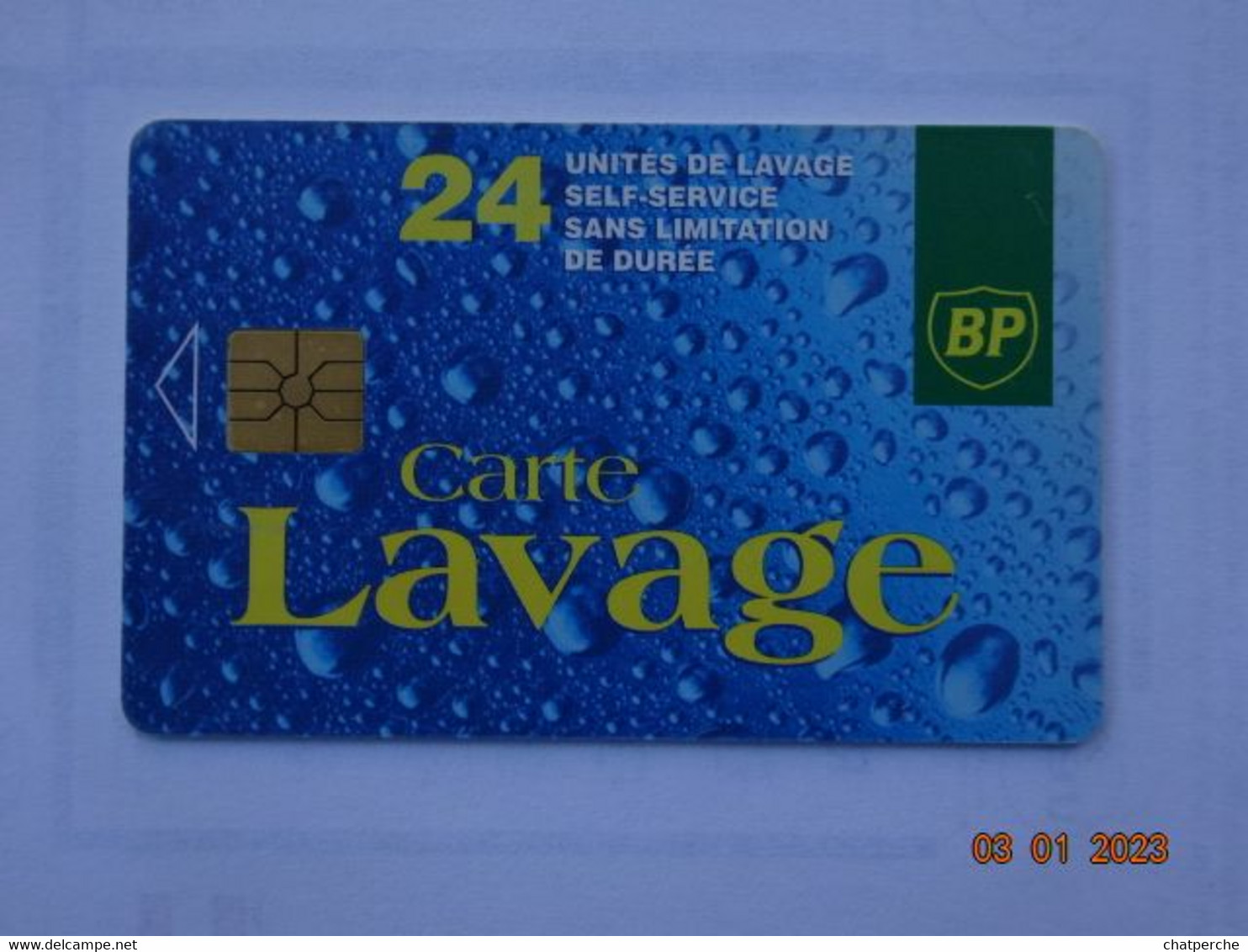 CARTE  A PUCE CHIP CARD LAVAGE AUTO AUTOMOBILE CARTE 24 UNITES LAVAGE BP - Autowäsche