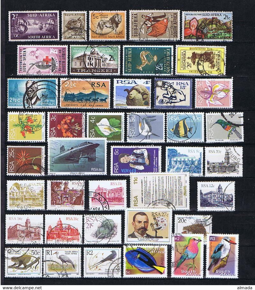 Südafrika, South Africa 1951-2000: 44 Diff. Stamps (2 Mnh, Rest Used), 44 Versch. (2 ** Postfrisch, Rest Gestempelt) - Verzamelingen & Reeksen