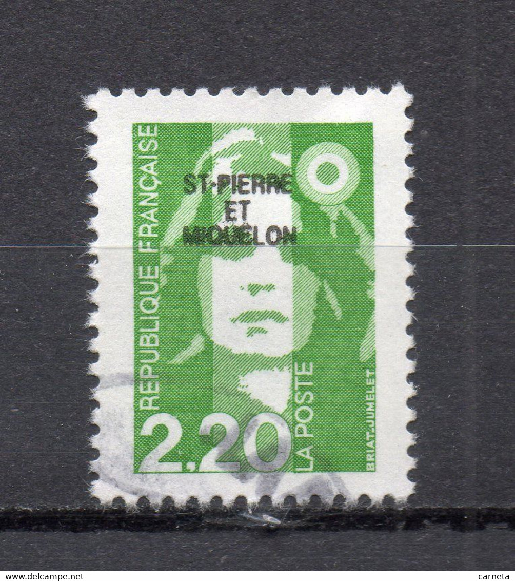 SAINT PIERRE ET MIQUELON N° 552  OBLITERE  COTE  0.50€    MARIANNE DU BICENTENAIRE - Used Stamps