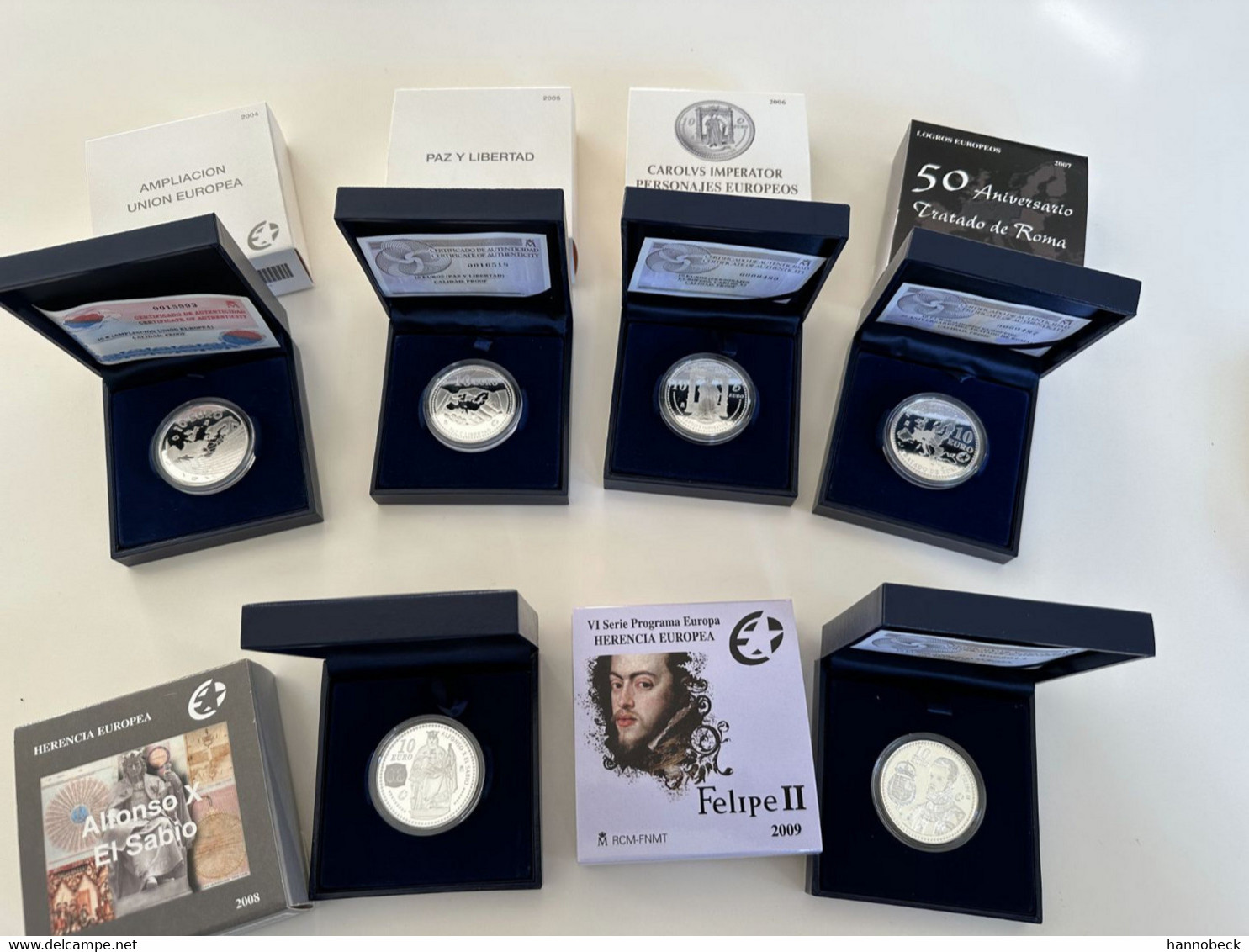 "Europastern-Serie" - 10-EURO-Sondermünzen 2004 Bis 2009 "PP" (6 Münzen) -  Verzamelingen