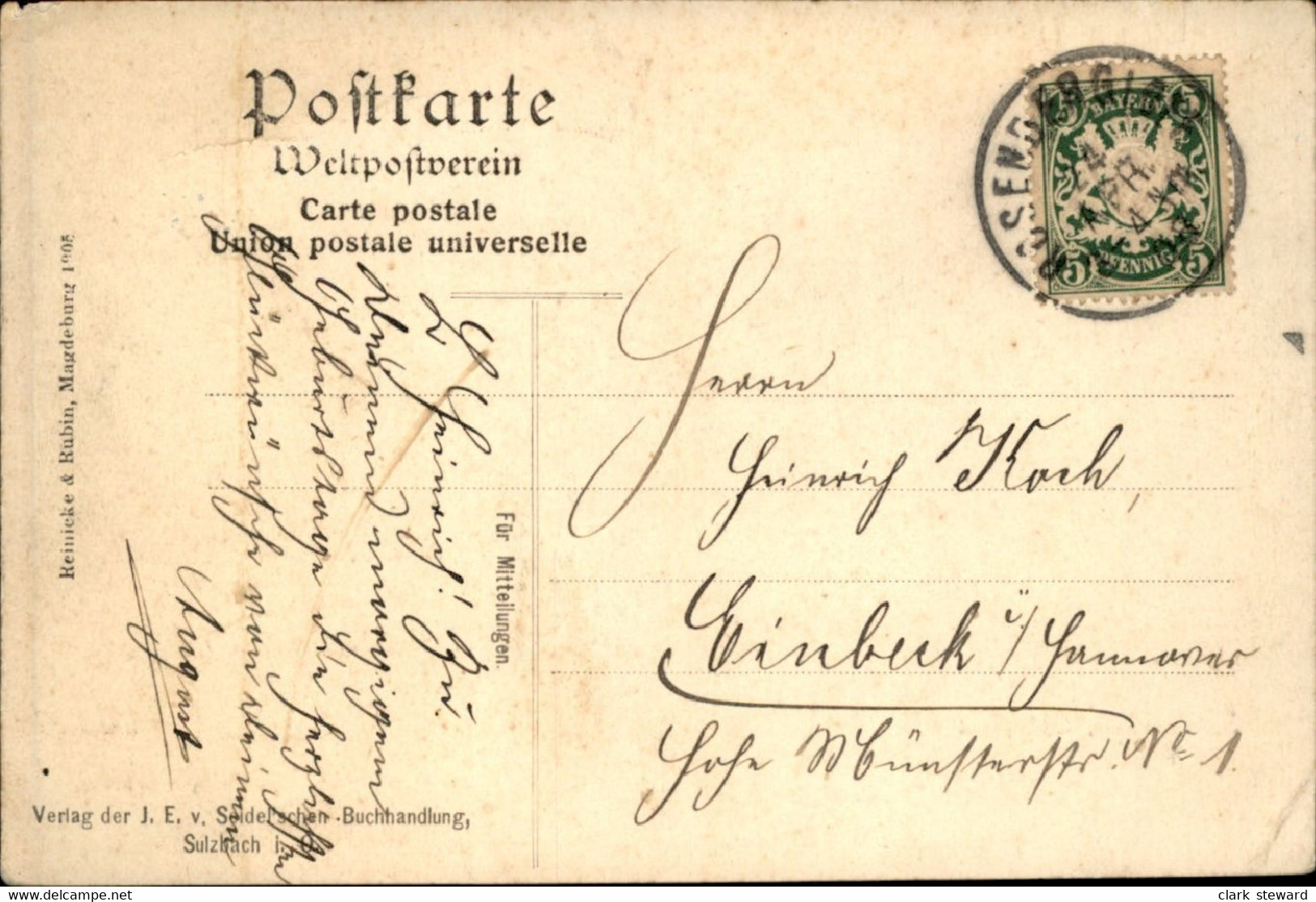 Sulzbach / Opf - Bühl / Stadtweiher - Rosenberg - 1908 - Stempel "Rosenberg" - Sulzbach-Rosenberg