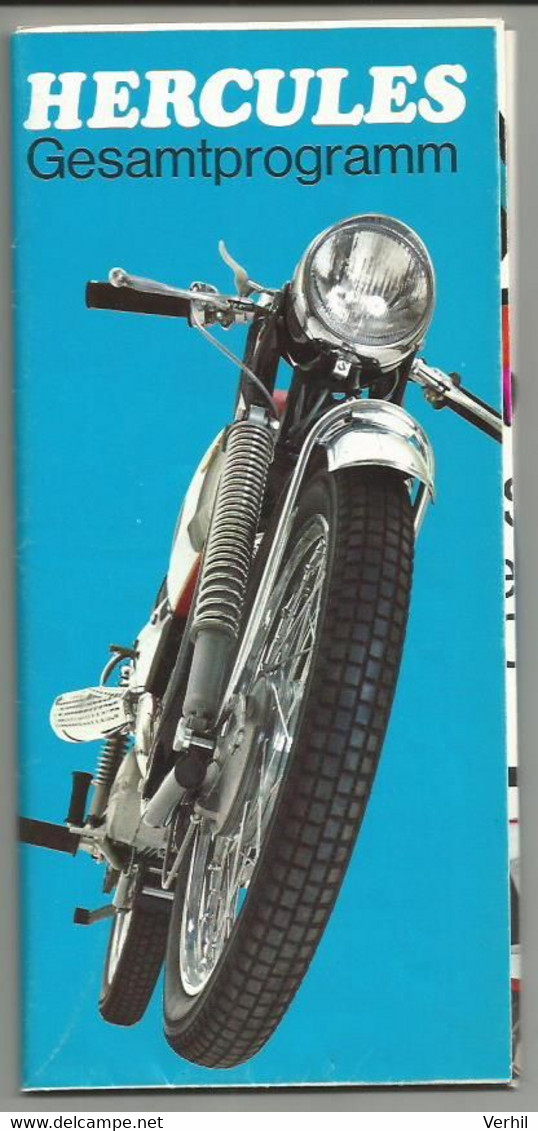 Hercules Gesamtprogramm Moto Motorrad Motor Motorcycle Motorcycle Moped Prospectus Folder Prospekt - Motos