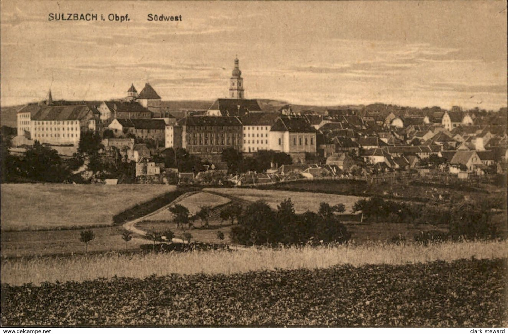 Sulzbach / Opf - Südwest / Schloss - Sulzbach Nach Nürnberg - 1918 - Stempel "Sulzbach" Zweikreisstempel - Sulzbach-Rosenberg