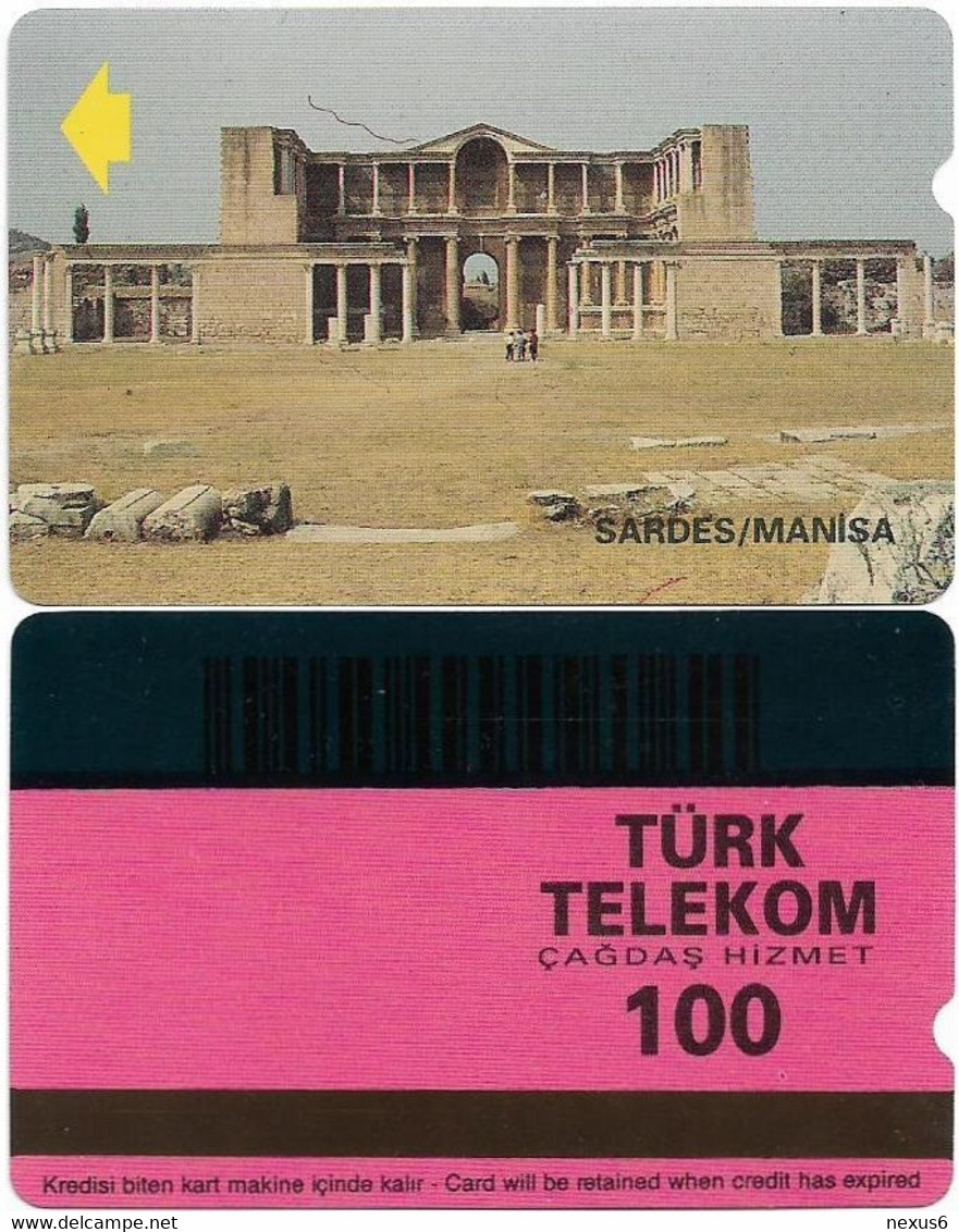 Turkey - Alcatel - PTT - 3rd Series (15mm) 1994, T-42 - Sardes Ruins, Manisa, 100U, Used - Türkei