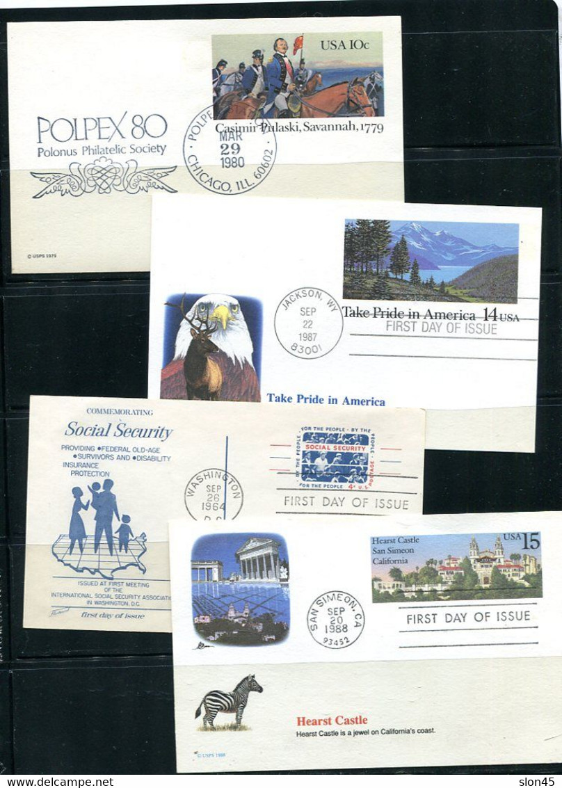 USA 12 Postal Stationary Maxi Cards First Day Of Issue 14430 - Andere & Zonder Classificatie