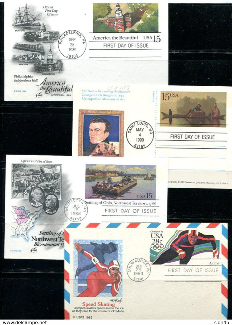 USA 12 Postal Stationary Maxi Cards First Day Of Issue 14430 - Other & Unclassified