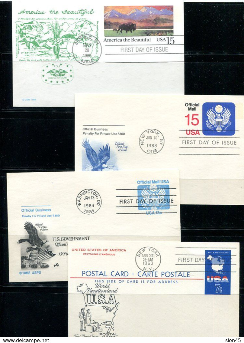 USA 12 Postal Stationary Maxi Cards First Day Of Issue 14431 - Other & Unclassified