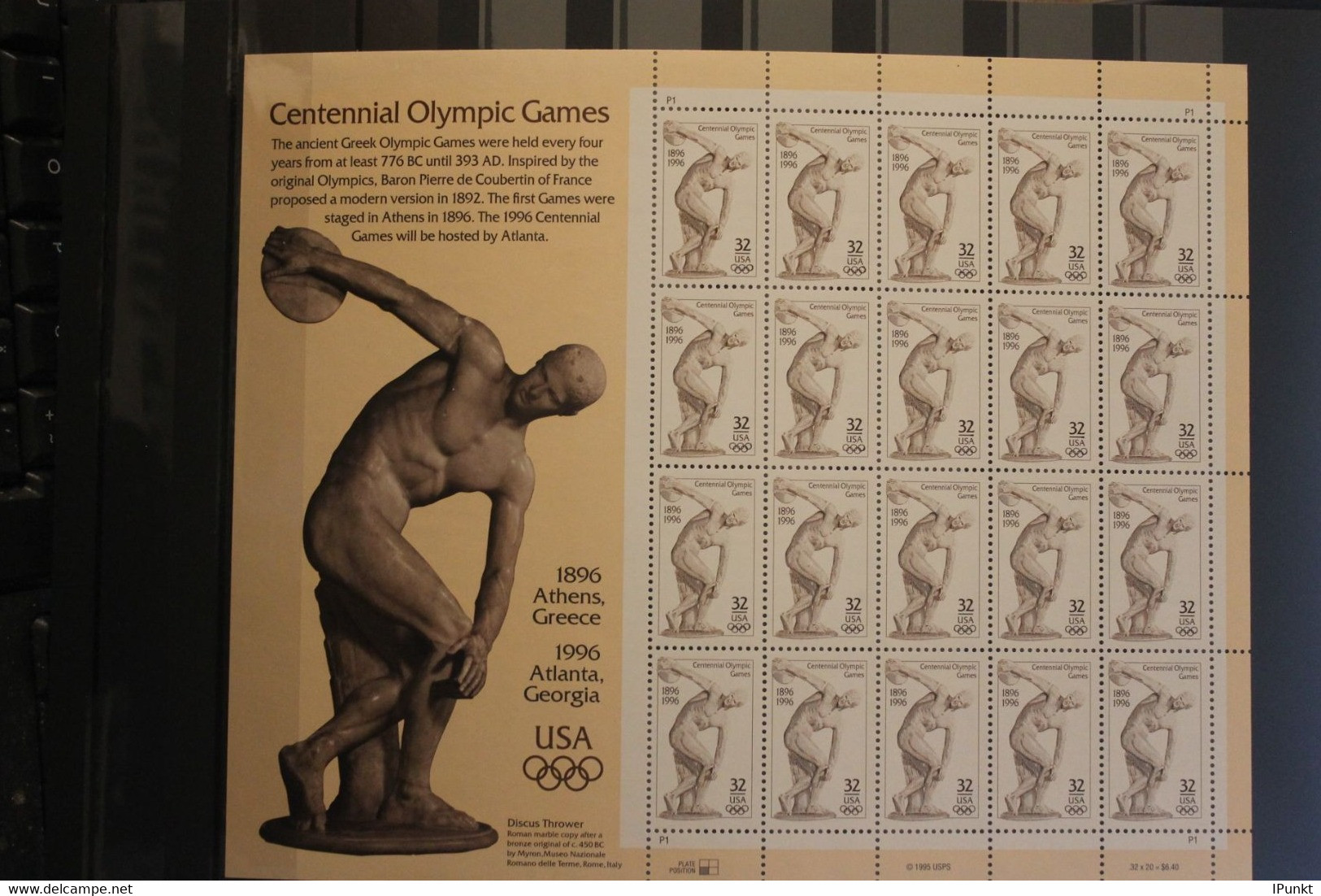 U.S.A. 1996; 100 Jahre Olympische Spiele; Olympische Sommerspiele Atlanta: MiNr. 2750, MNH - Ganze Bögen