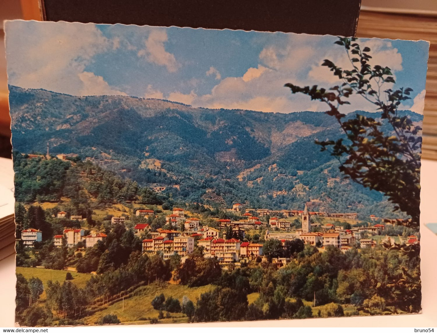 Cartolina  Coazze Provincia Torino. Panorama Dal Sangone Con Il Faro 1967 - Bars, Hotels & Restaurants