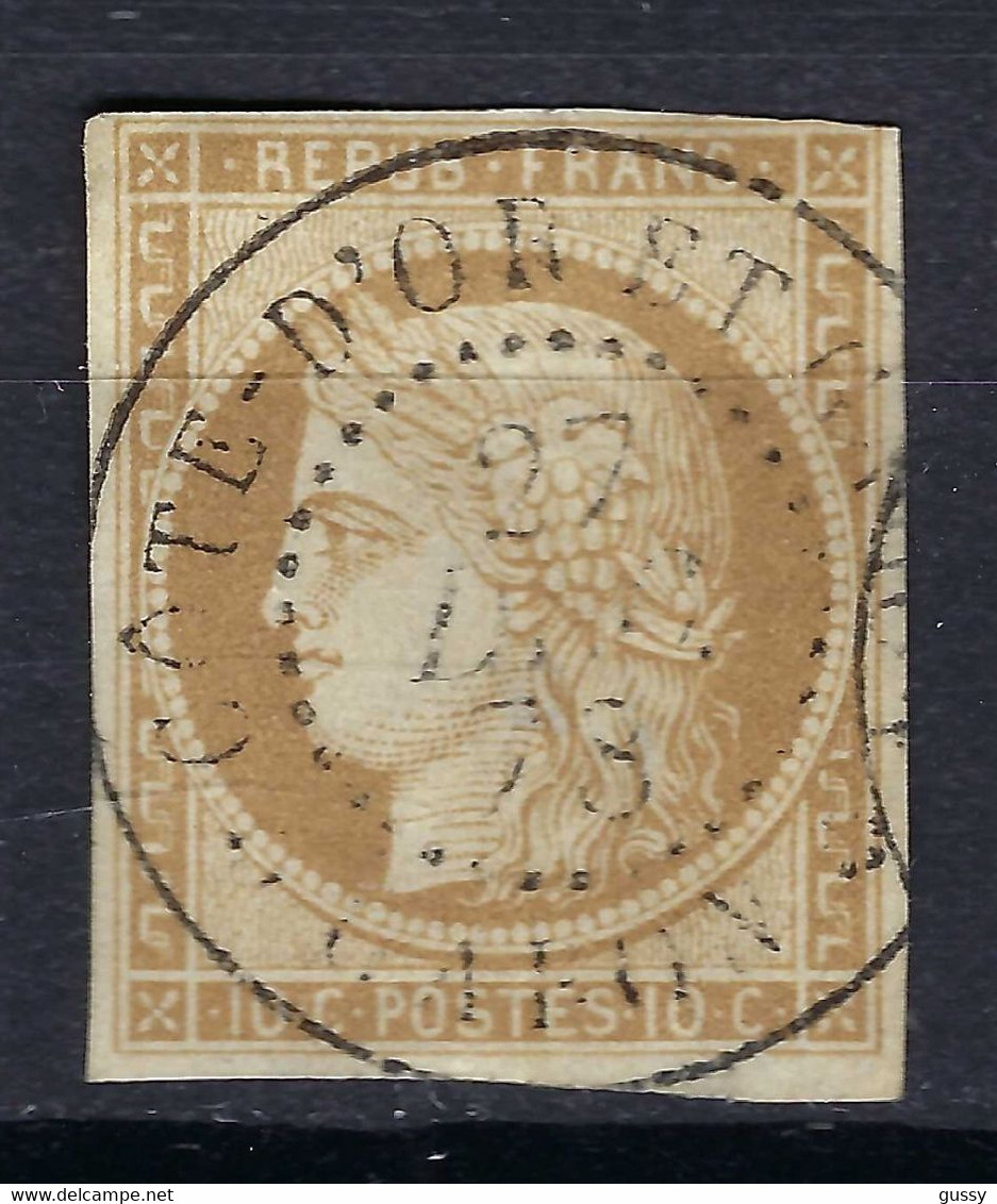 FRANCE Colonies Générales Ca.1871: Le Y&T 11, Sup. Obl. CAD Perlée "Côte D'Or" (Gabon), 2 Petits Clairs, Très Forte Cote - Cérès