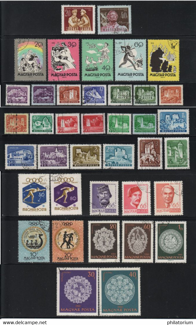 Hongrie, 39 Timbres Différents Oblitérés, Magyarország, Hungary, - Collections