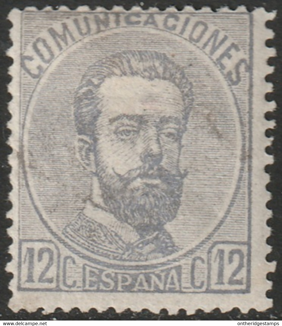 Spain 1872 Sc 182 Espana Ed 122 MH* Tiny Thin - Unused Stamps