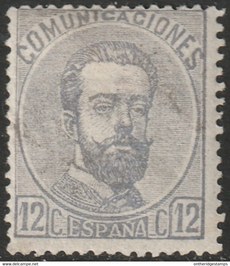 Spain 1872 Sc 182 Espana Ed 122 MH* Tiny Thin - Ungebraucht