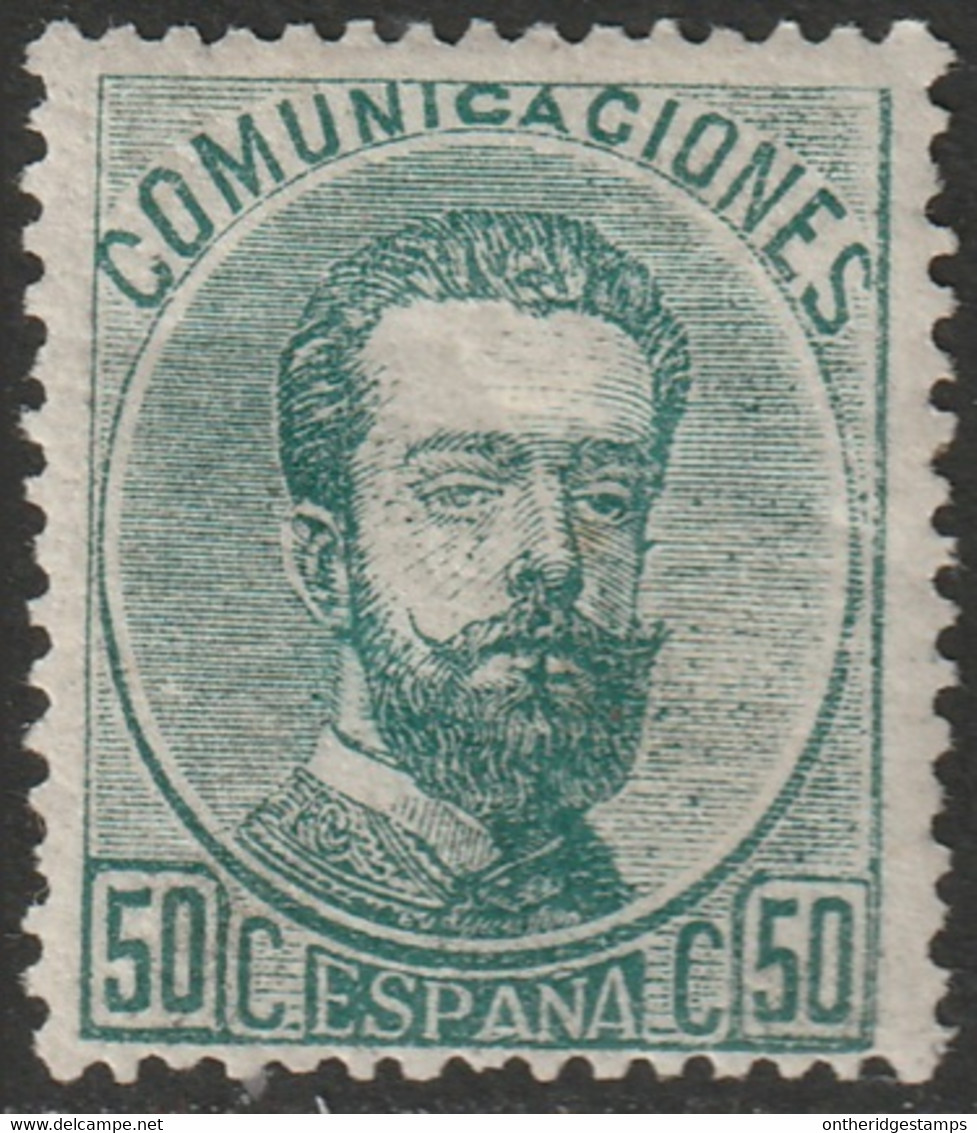 Spain 1872 Sc 186 Espana Ed 126 MH* Minor Gum Crazing - Unused Stamps