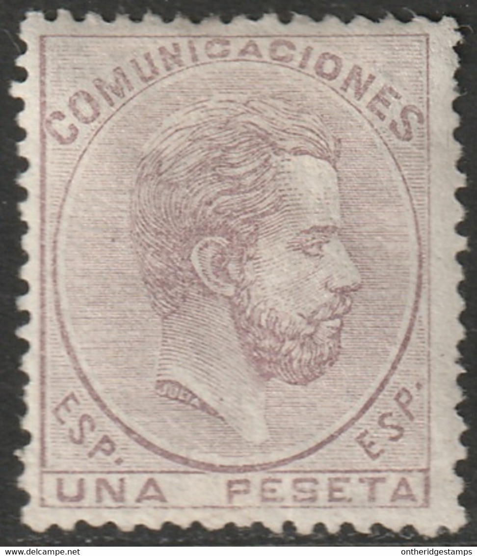 Spain 1872 Sc 187 Espana Ed 127 MH* Couple Light Creases - Unused Stamps