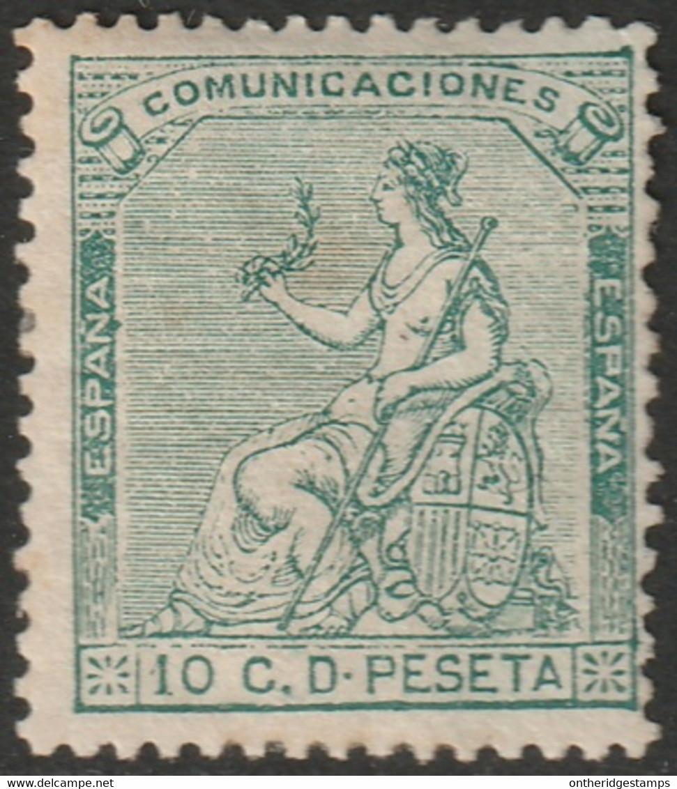 Spain 1873 Sc 193 Espana Ed 133 MH* Creases Toned Gum - Unused Stamps